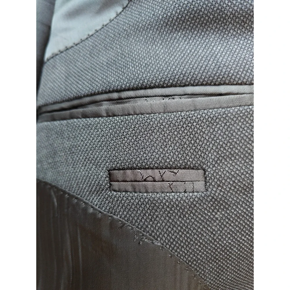 Jos A Bank Signature Gold Mens Sports Coat 42L Charcoal Grey 2 Button Wool Sport